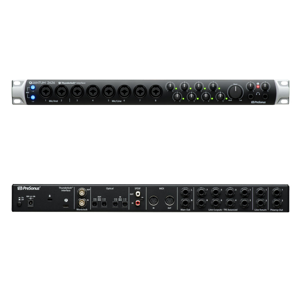 PreSonus Quantum 2626 Thunderbolt 3 Ultra-Low-Latency 2777600102