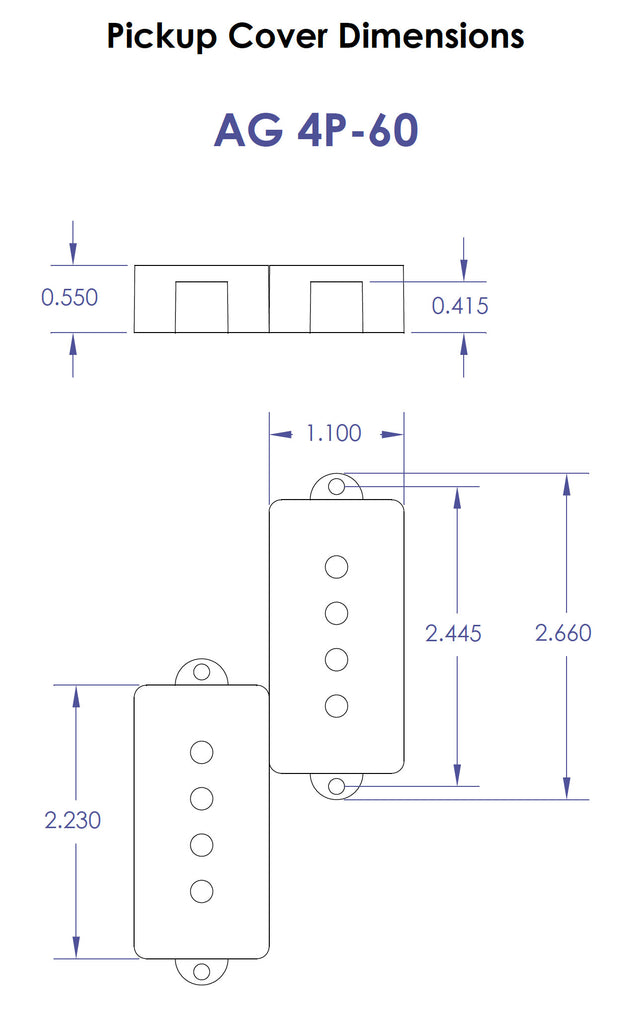 Aguilar 4-String 60's Era Precision Bass Pickup Set AG | Vision Guitar