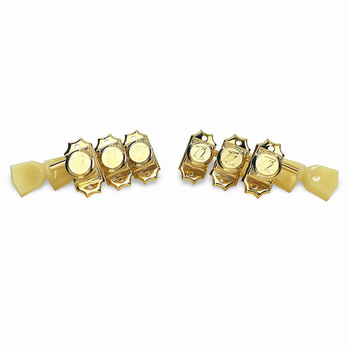 True Lok Vintage Style Locking Tuners 3x3 Gold TK-7111-002