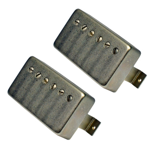 Mojotone '59 Clone Humbucker Pickup Set Aged Nickel Covers S3PAF728-S-ANC