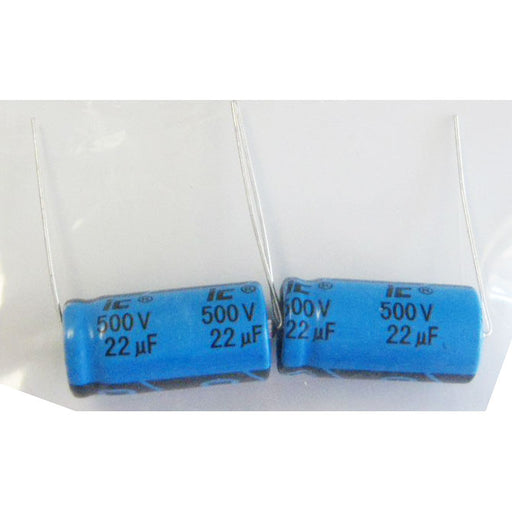 (2) Fender Capacitor AE AX 22uF at 500V +50%- 0024819049