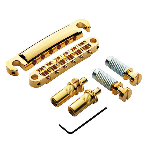 TonePros Nashville METRIC Bridge Tailpiece Set Gold LPM02-G