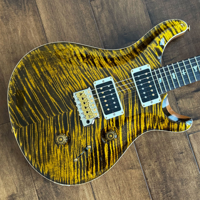 PRS Custom 24 Electric Guitar Yellow Tiger Hybrid Package Pattern Thin 10-Top 0392439