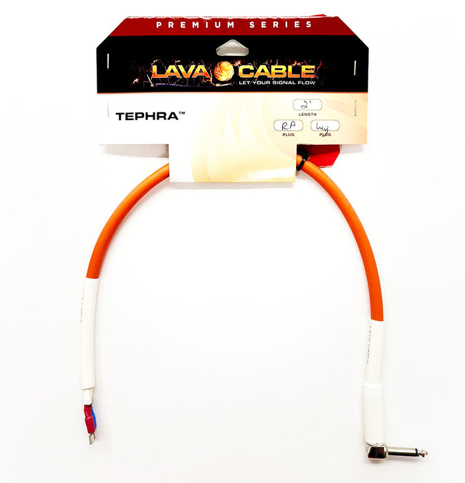 Lava Tephra 2 ft Right Angle to Speaker Spade Connector Speaker Cable