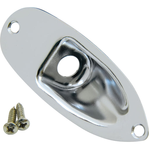 Strat Recessed Jack Plate Chrome With Screws AP-0610-010