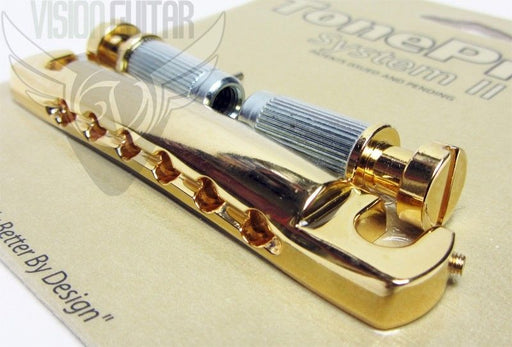 TonePros T1Z-G 8mm Locking Metric Tailpiece - Gold