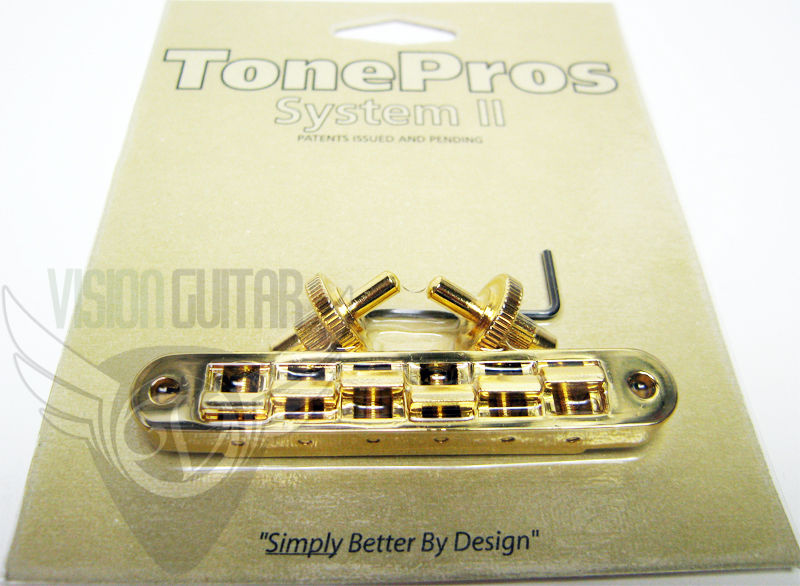 TonePros Nashville Standard Un-Notched Tune-O-Matic Bridge TP6-G Gold