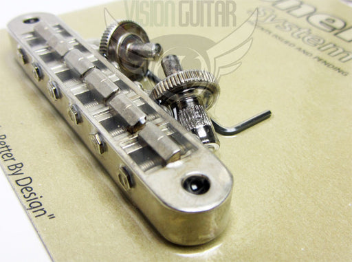 TonePros NASHVILLE Pre-Notched Tune-O-Matic Bridge T3BP-AN Aged Nickel