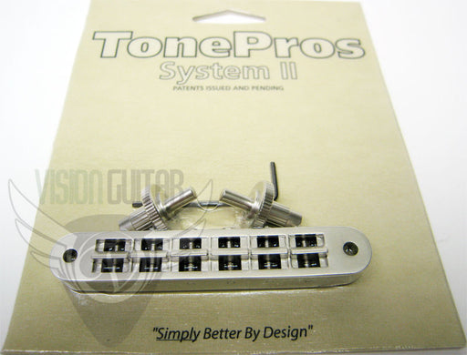 TonePros Nashville Un-Notched Tune-O-Matic Bridge TP6-SN SATIN NICKEL