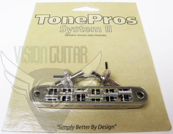 TonePros Nashville Un-Notched Tune-O-Matic Bridge TP6-N Nickel