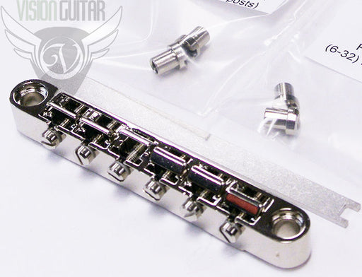 Faber TONE-LOCK ABR1 Bridge Fits 6-32 & 4mm - Nickel Finish (3031 Un-Notched)