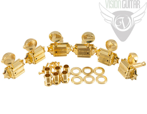 TonePros TPKBM-Gold Kluson Tuners 3x3 - 10mm Bolt Bushing - Metal Button