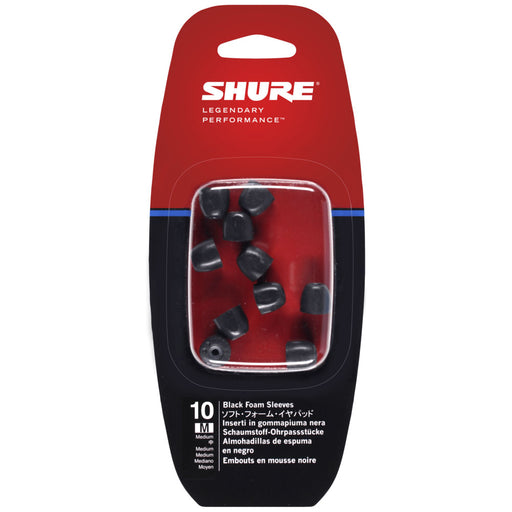 Shure Replacement Black Foam Sleeves Medium (EABKF1-10M)