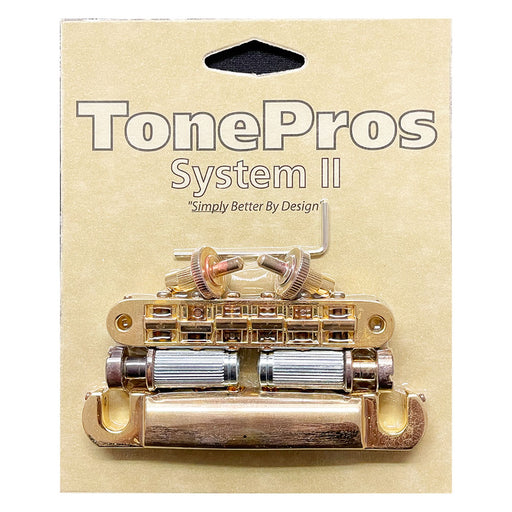 TonePros Nashville Pre-Notched Bridge & Tailpiece Set Aged Gold LPM04-AG