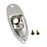 Strat Recessed Jack Plate With Screws Aged Chrome AP-0610-007