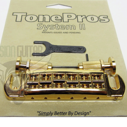 TonePros AVT2M-G PRS Large Locking Studs Wraparound Gold 8mm x 1.25 Metric