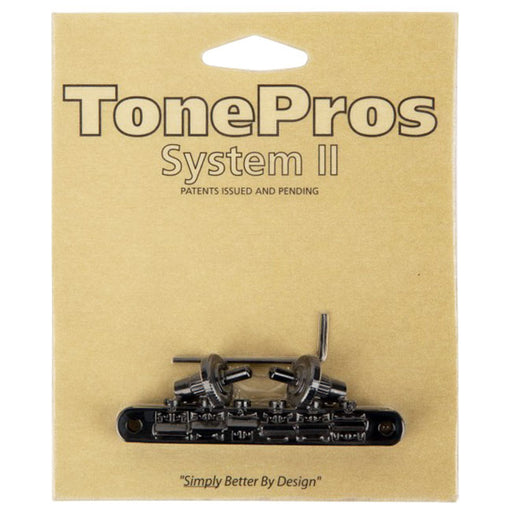 TonePros ABR1 Nashville Replacement Tune-O-Matic Bridge Black NVR2-B