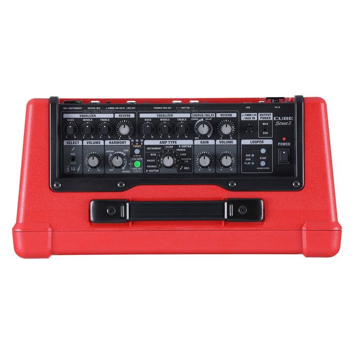 Roland Cube II Street Battery-Powered Stereo Amplifier Red Color