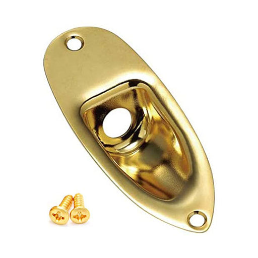 Strat Recessed Jack Plate Gold With Screws AP-0610-002