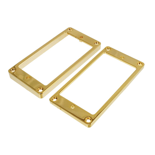 Metal Humbucker Pickup Mounting Rings Flat Bottom Bridge & Neck Gold PC-5436-002