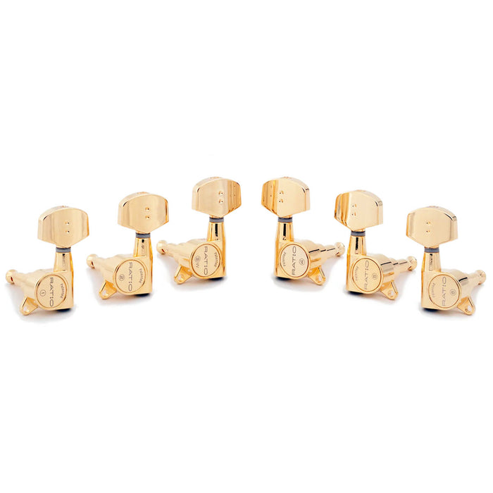 Graph Tech 3+3 Ratio Acoustic Guitar Contemporary Tuners Gold GT118-D01-G0