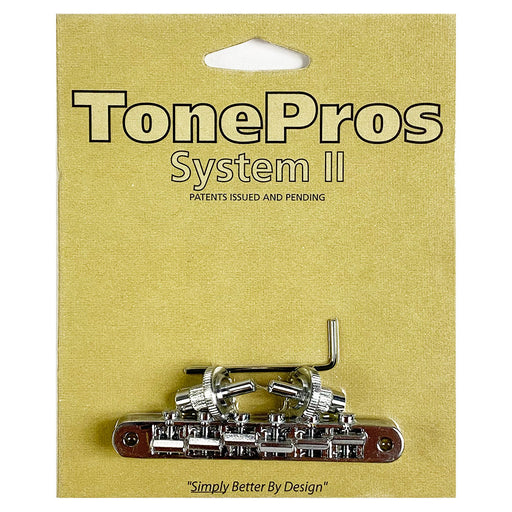 TonePros ABR1 Nashville Replacement Tune-O-Matic Bridge Chrome NVR2-C