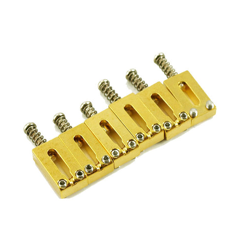 Gotoh S199C Solid Steel Tremolo Saddle Set Gold