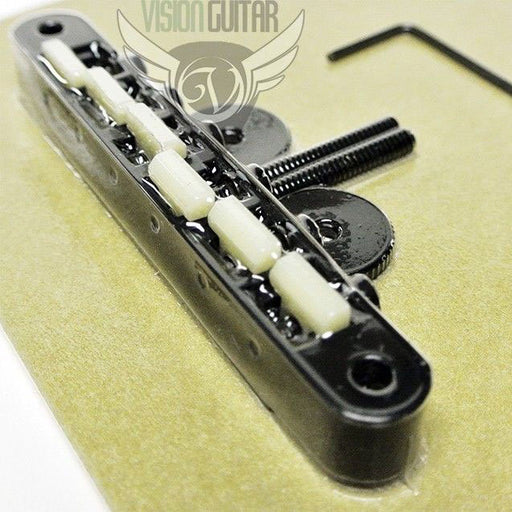 TonePros ABR1 Replacement Tune-O-Matic Bridge AVR2G-B Nylon 66 Saddles