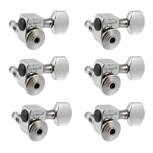 Sperzel 6-in-line Staggered Tuners Satin Chrome | Vision Guitar