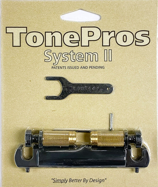 TonePros Standard Vintage Aluminum 1950's Wraparound Black VTNA-B