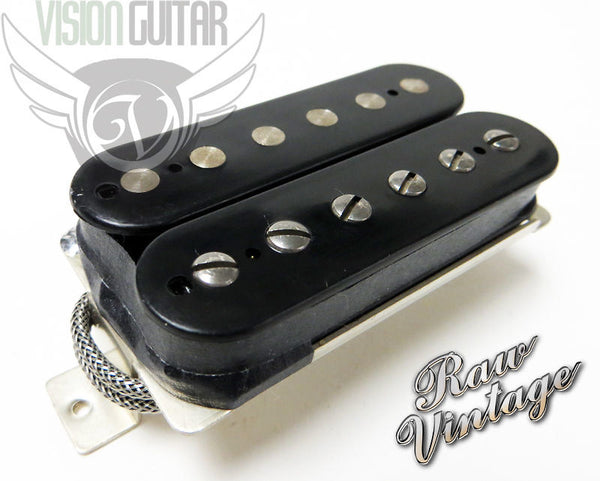 Raw Vintage Pickups HUMBUCKER RV-5760 - Aged BLACK Bobbins - P.A.F. Tone!